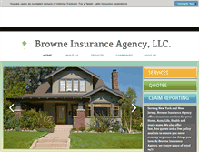 Tablet Screenshot of browneinsuranceagency.net